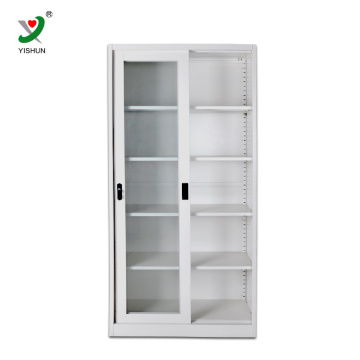 Cheap high quality metal cabinets with glass sliding door